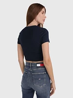 Top con logo bordado de mujer Tommy Jeans