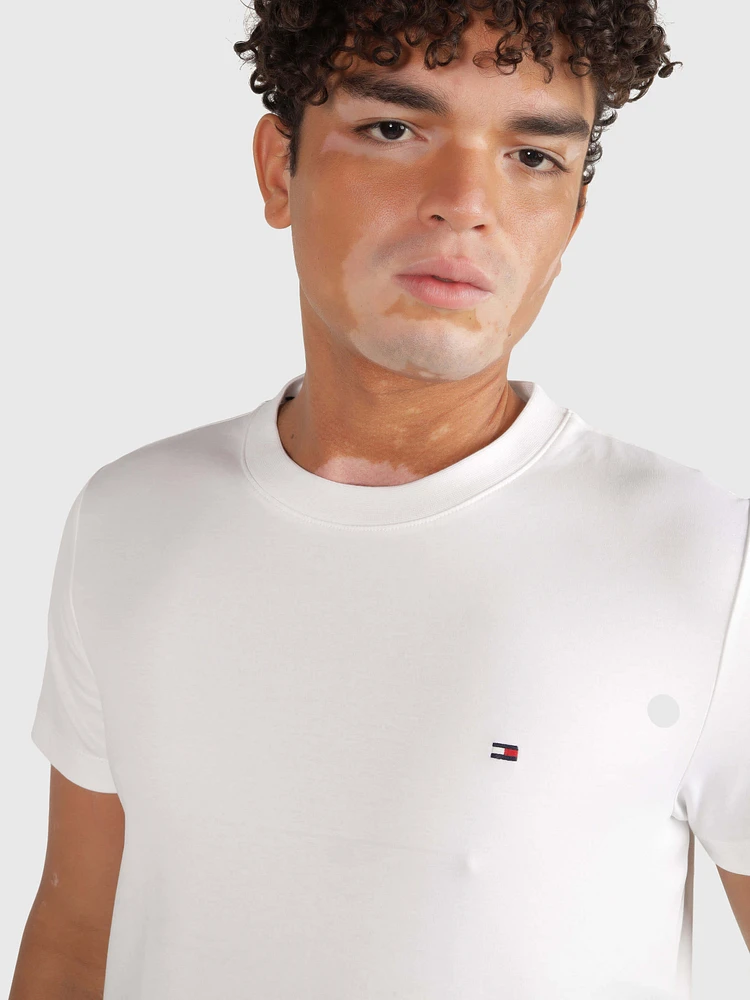 Playera con corte slim y logo de hombre Tommy Hilfiger