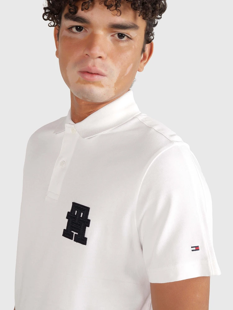 Polo de punto con monograma TH hombre Tommy Hilfiger