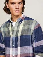 Camisa de cuadros mixtos y corte regular hombre Tommy Hilfiger