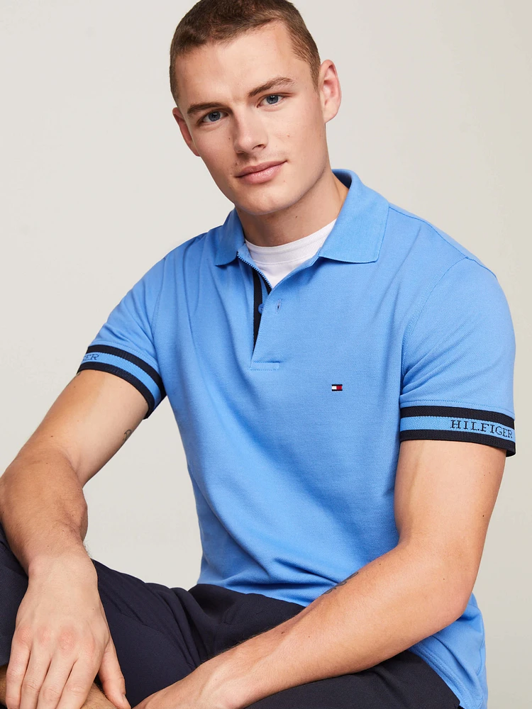 Polo slim con logos del monotipo Hilfiger de hombre Tommy