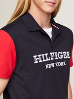 Polo color block con monotipo Hilfiger de hombre Tommy