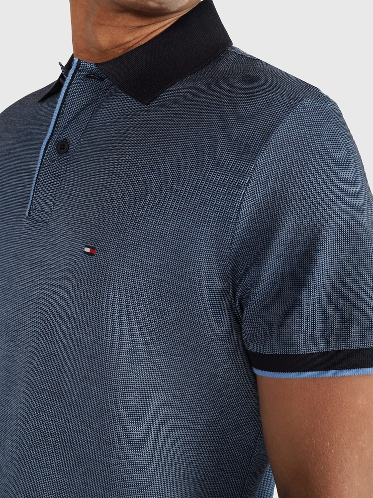 Polo con acabado texturizado de hombre Tommy Hilfiger