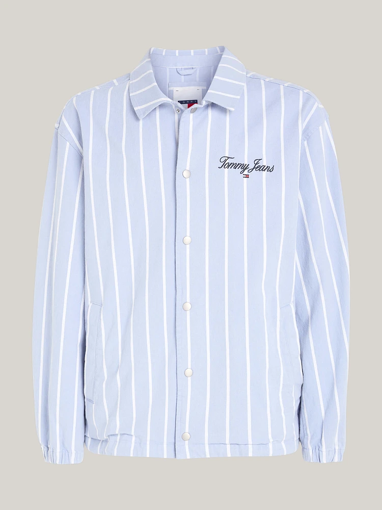 Sobrecamisa de corte amplio con rayas hombre Tommy Jeans