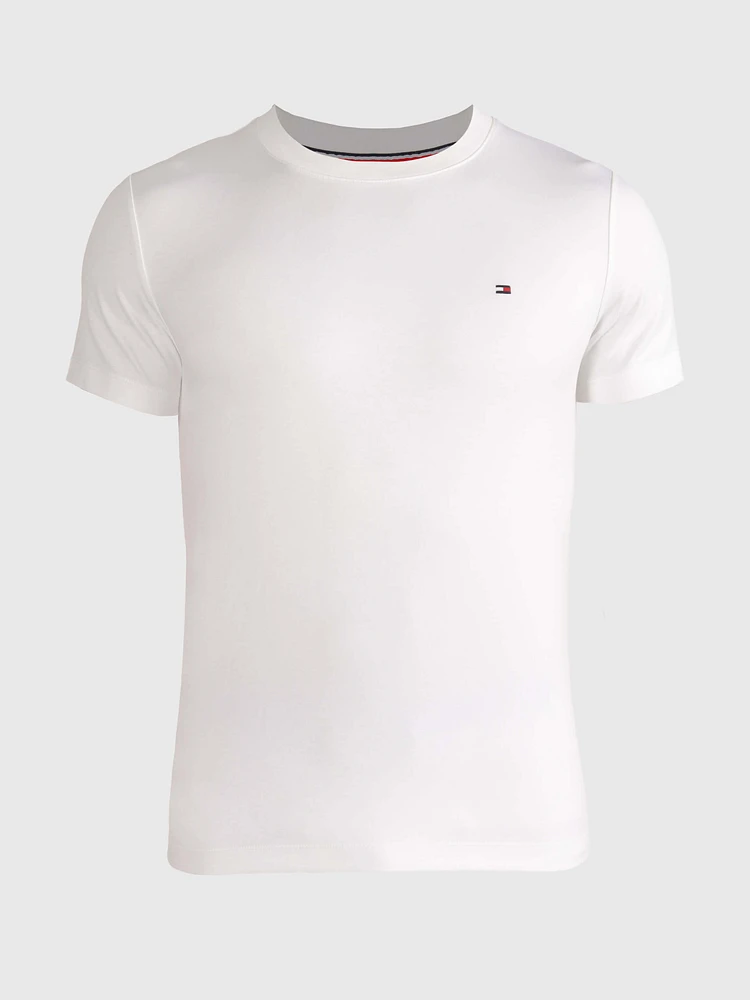 Playera con corte slim y logo de hombre Tommy Hilfiger