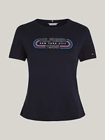 Playera de corte slim con logo deportivo mujer Tommy Hilfiger