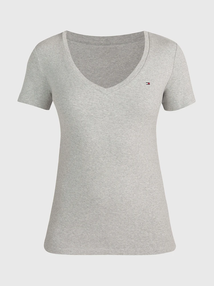 Playera cuello V de mujer Tommy Hilfiger