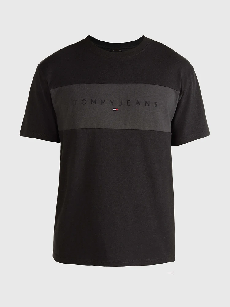 Playera con franja en pecho de hombre Tommy Jeans