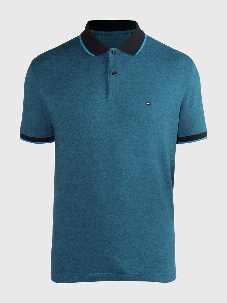 Polo con acabado jaspeado de hombre Tommy Hilfiger