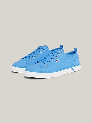 Tenis de lona con logo esmaltado mujer Tommy Hilfiger