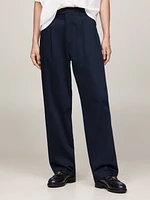 Pantalón chino recto de corte amplio mujer Tommy Hilfiger