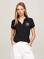 Polo con logo TH bordado de mujer Tommy Hilfiger