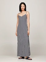 Vestido lencero largo con corte slim de mujer Tommy Hilfiger