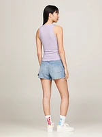 Playera slim fruncida sin mangas Essential de mujer Tommy Jeans