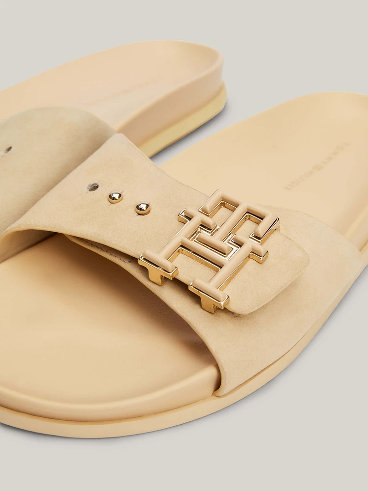 Sandalias de ante con hebilla TH Monogram mujer Tommy Hilfiger