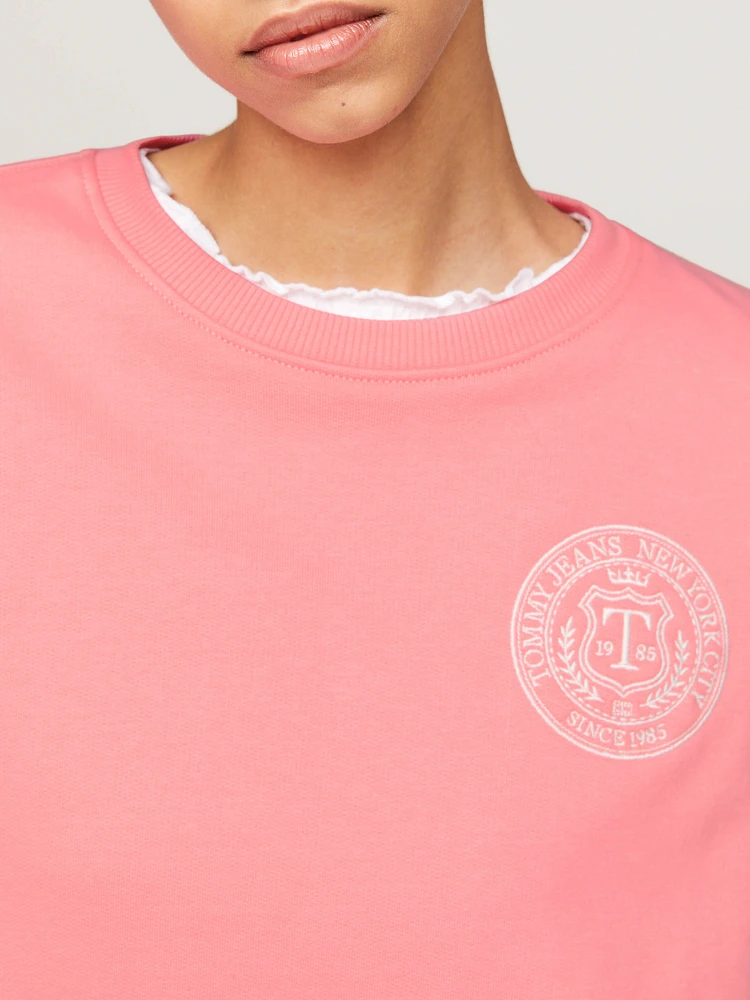 Sudadera Prep de felpa con logos mujer Tommy Jeans