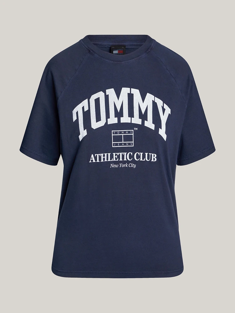 Playera Varsity de corte amplio con logo mujer Tommy Jeans