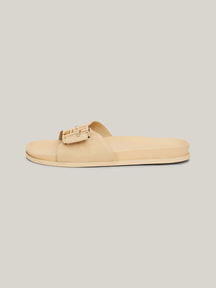 Sandalias de ante con hebilla TH Monogram mujer Tommy Hilfiger