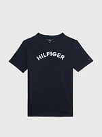 Playera con logo contrastante de niño Tommy Hilfiger