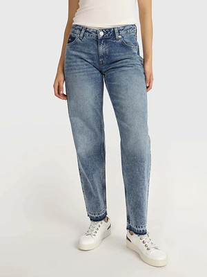 Jeans sophie low straight con acabado deslavado de mujer Tommy