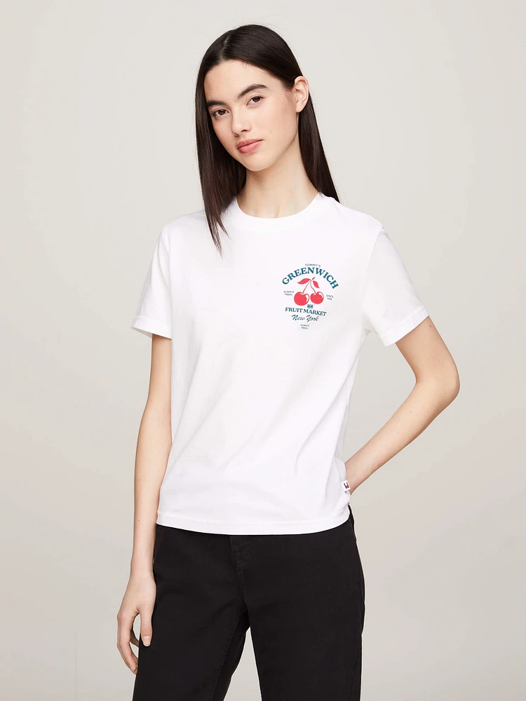 Playera gráfica con logo en la parte trasera de mujer Tommy Jeans