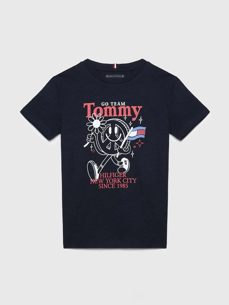 Playera con símbolo estampado de niño Tommy Hilfiger