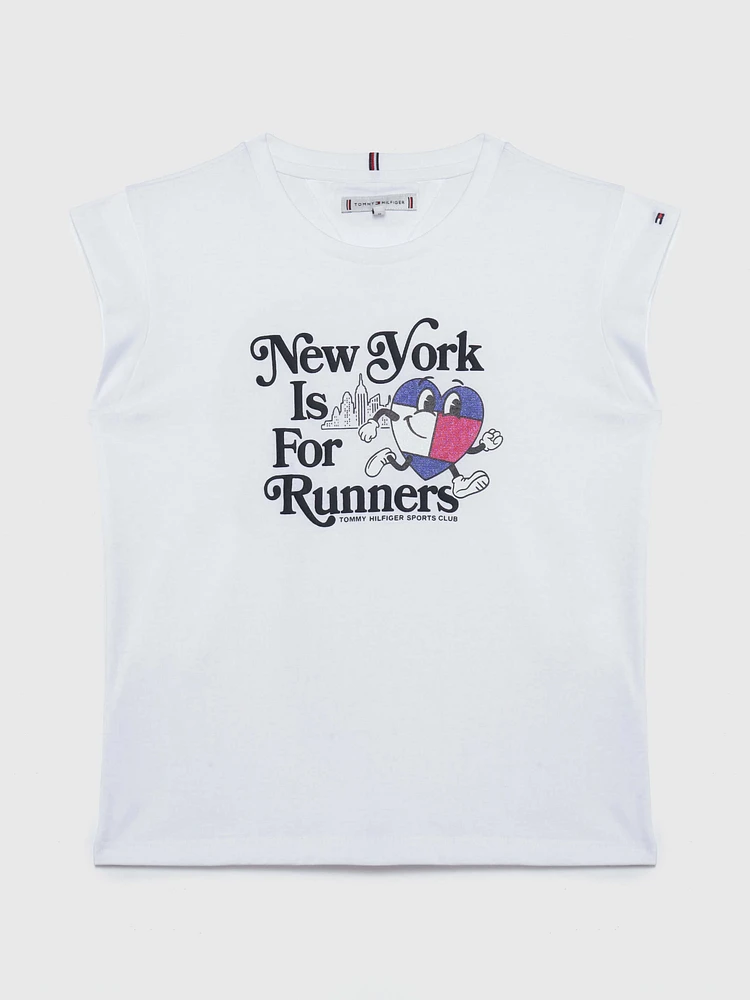 Playera con corazón estampado de niña Tommy Hilfiger