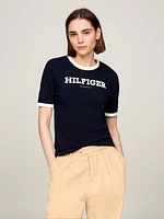 Playera con logo del monotipo Hilfiger de mujer Tommy