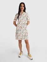 Vestido con monograma estampado de mujer Tommy Hilfiger