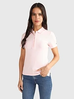 Polo con monograma bordado de mujer Tommy Hilfiger