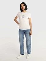 Playera con flor estampada de mujer Tommy Jeans