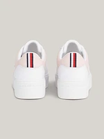 Tenis deportivos de piel con plataforma mujer Tommy Hilfiger