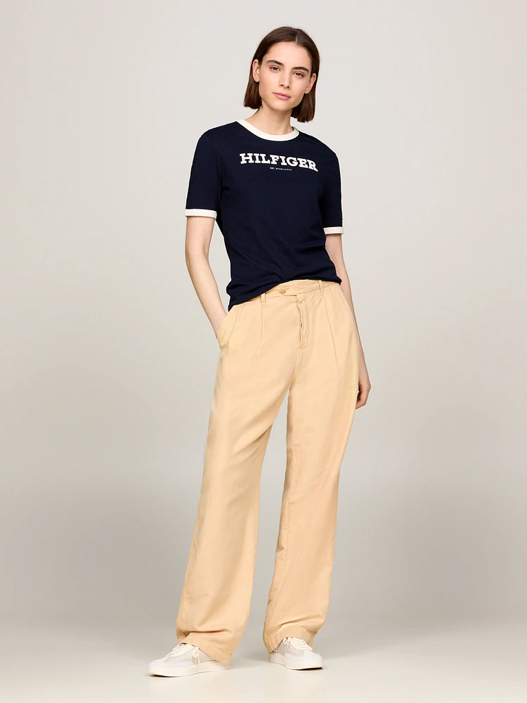 Playera con logo del monotipo Hilfiger de mujer Tommy