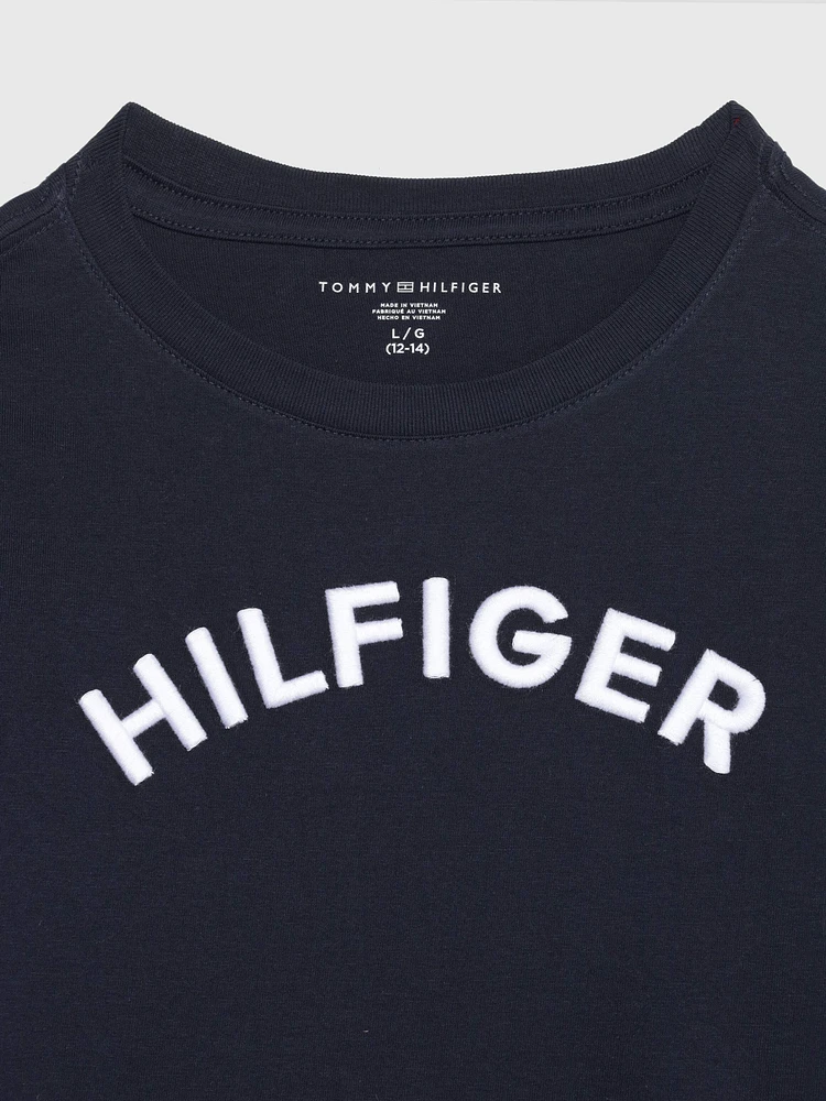 Playera con logo contrastante de niño Tommy Hilfiger