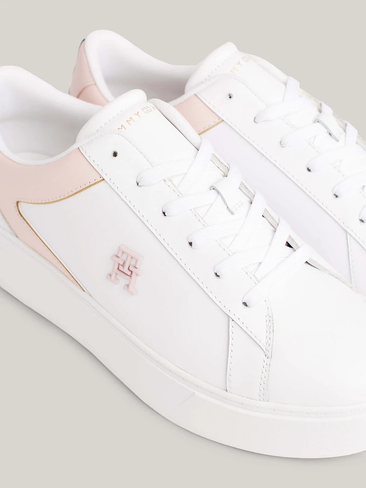 Tenis deportivos de piel con plataforma mujer Tommy Hilfiger