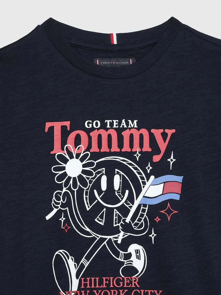 Playera con símbolo estampado de niño Tommy Hilfiger