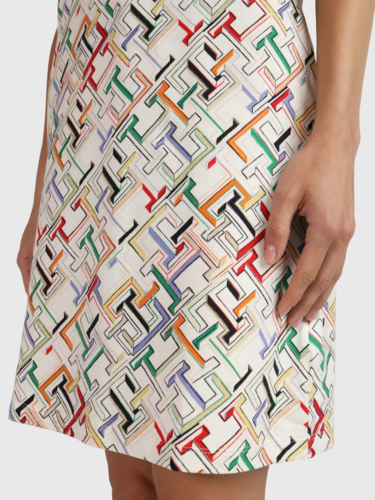 Vestido con monograma estampado de mujer Tommy Hilfiger