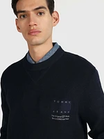 Suéter con etiqueta bordada de hombre