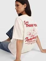 Playera con estampado floral de mujer Tommy Jeans