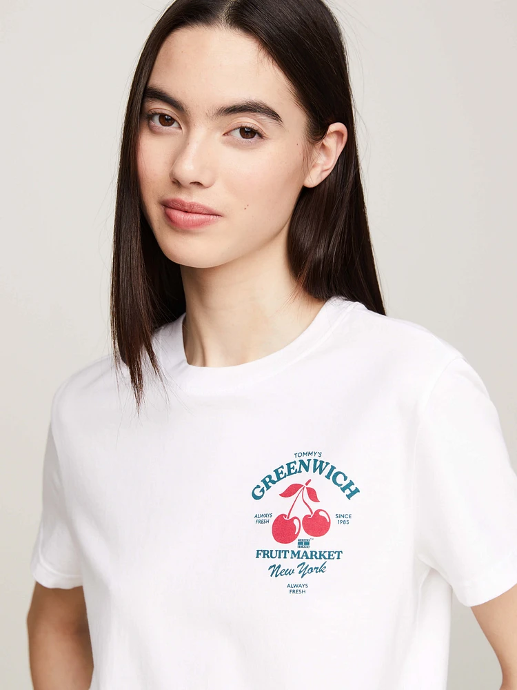 Playera gráfica con logo en la parte trasera de mujer Tommy Jeans