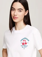 Playera gráfica con logo en la parte trasera de mujer Tommy Jeans