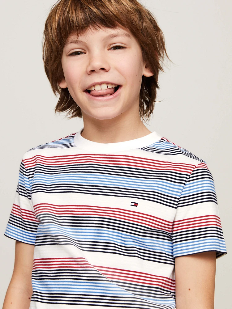 Playera de rayas con cuello redondo niño Tommy Hilfiger