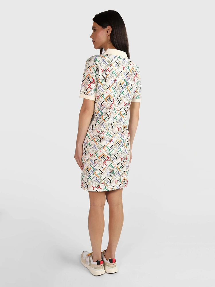 Vestido con monograma estampado de mujer Tommy Hilfiger