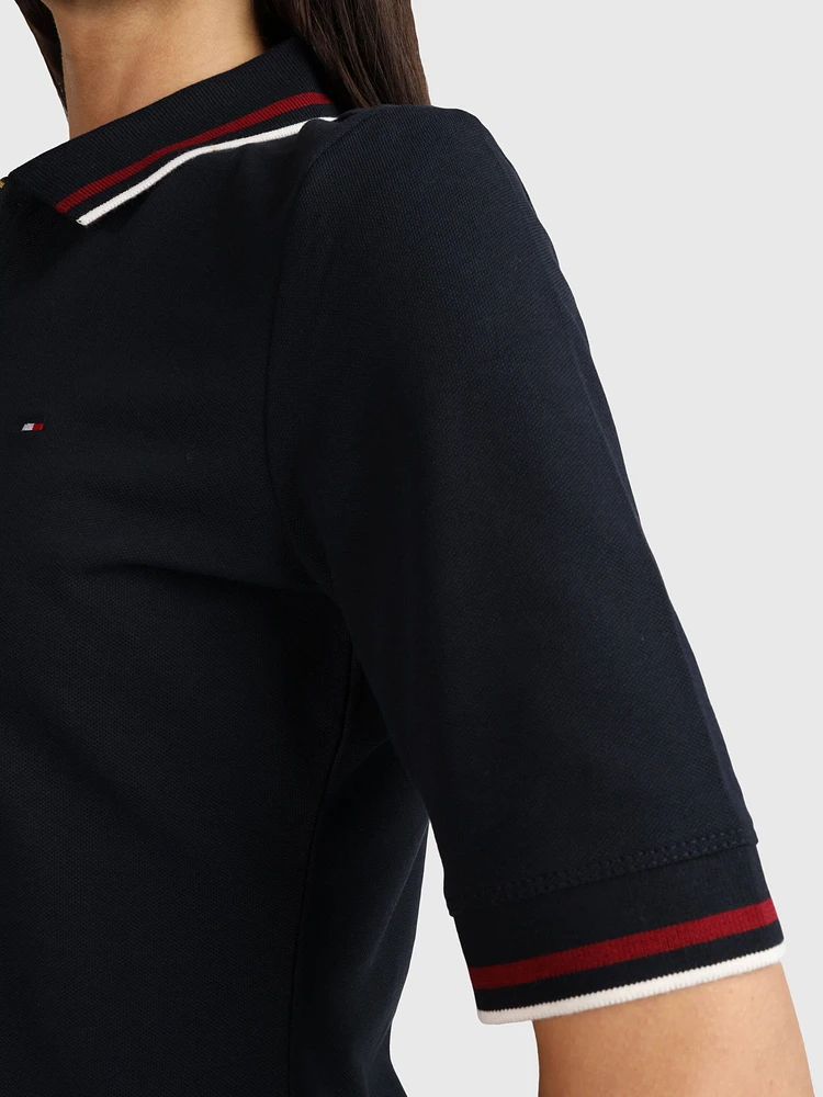 Polo con franjas contrastantes de mujer Tommy Hilfiger