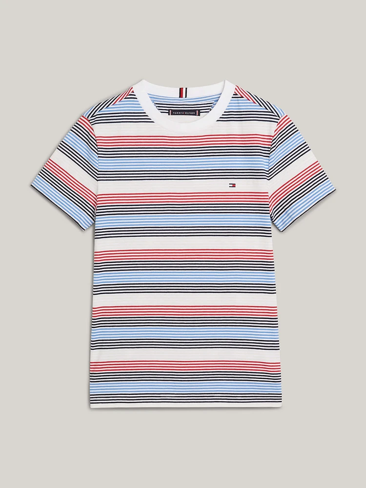 Playera de rayas con cuello redondo niño Tommy Hilfiger