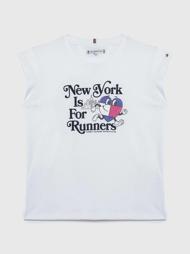 Playera con corazón estampado de niña Tommy Hilfiger