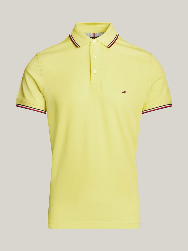 Polo 1985 ribeteado de corte slim hombre