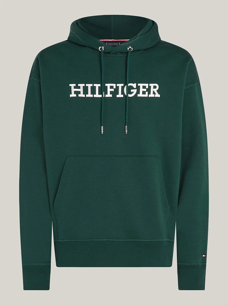 Sudadera con capucha y monotipo Hilfiger de hombre