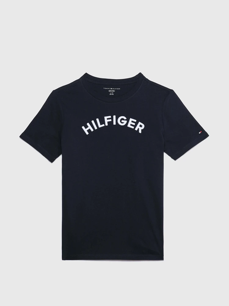 Playera con logo contrastante de niño Tommy Hilfiger