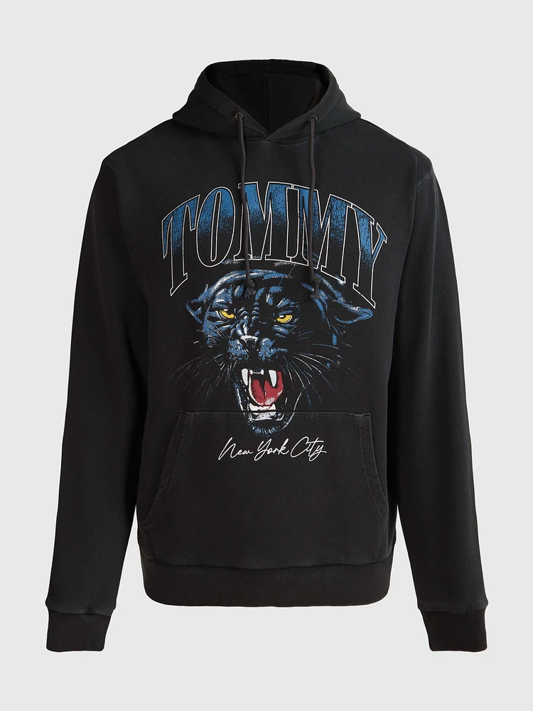 Sudadera con pantera estampada de hombre